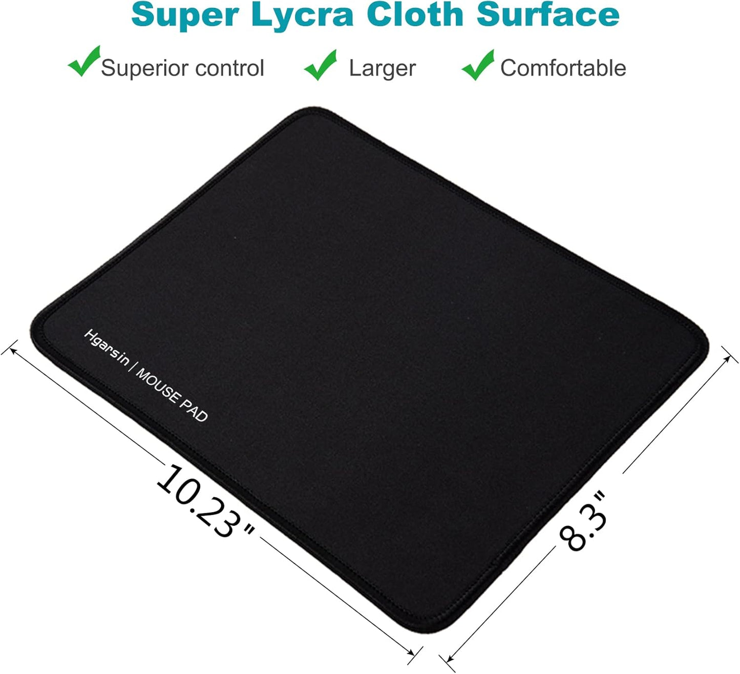 Mouse Pad,Large Gaming Mouse Pad,Extended Mousepad with Stitched Edge for Computer Keyboard,Washable Mouse Mat for Office,Home,Computer,Laptop,Black