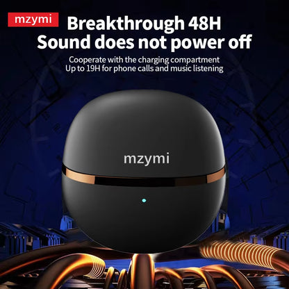 Mzymi A34 True Wireless Earphones Hifi Sound Bluetooth 5.3 Headphones Waterproof Sports Earbuds TWS Headset with Mic for XIAOMI