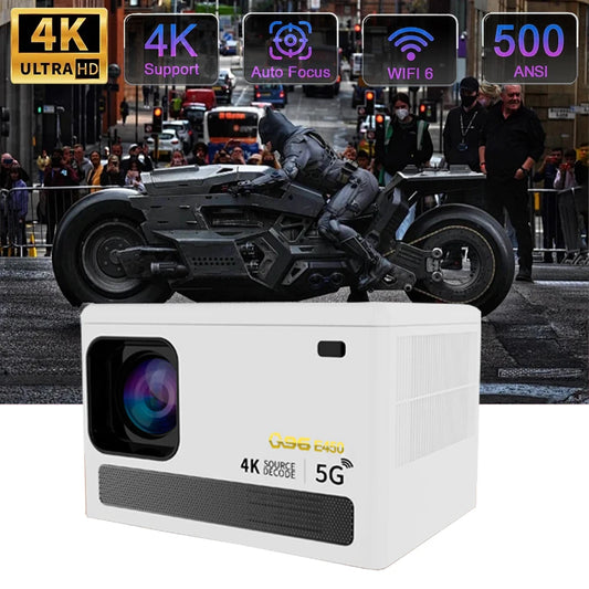 E450 4K HD Projector WIFI 6.0 Smartphone Same Screen Projector Dual Band WIFI Bluetooth Projector Auto Focus Home Projector