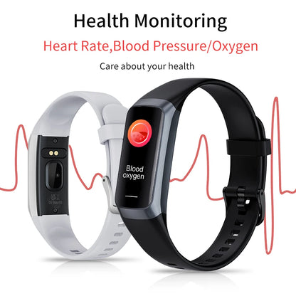 Amoled Smart Watch Men 2024 Smart Band Women Heart Rate Blood Smartwartch Waterproof Smart Bracelet Sport Fitness Tracker