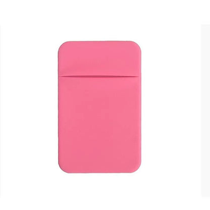 1PC Fashion Elastic Cloth Cell Phone Card Holder Mobile Phone Wallet Case Credit ID Card Holder Adhesive Sticker Pocket