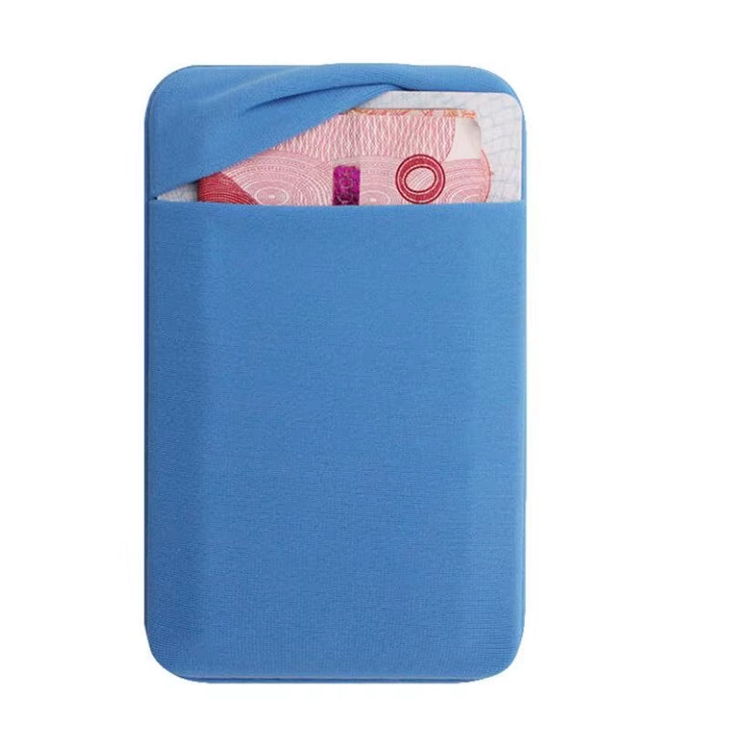 1PC Fashion Elastic Cloth Cell Phone Card Holder Mobile Phone Wallet Case Credit ID Card Holder Adhesive Sticker Pocket