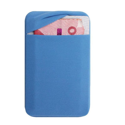 1PC Fashion Elastic Cloth Cell Phone Card Holder Mobile Phone Wallet Case Credit ID Card Holder Adhesive Sticker Pocket