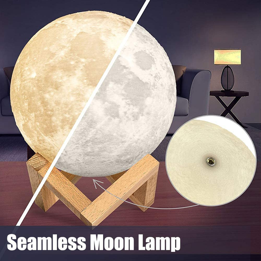 Moon Lamp 4.8Inch 16Colors 3D Printed Moon Lamp Moon Light Moon Night Light Moon Lamp for Bedrooms Galaxy Light Lava Lamp Moon Luna Lamp Personalized Moon Lamp Kids Night Lamp