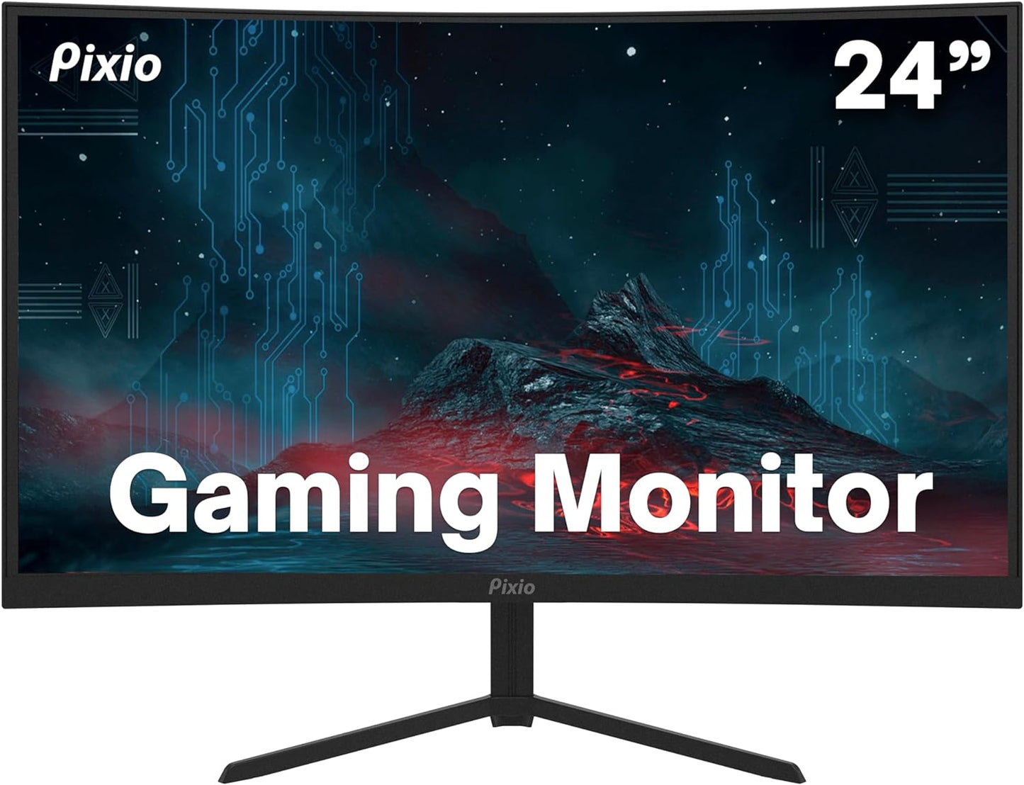 PXC243S 24 Inch 165Hz Refresh Rate FHD 1080P Resolution 1500R Curve Fast VA Panel 1Ms GTG Response Time Adaptive Sync HDR Curved Gaming Monitor