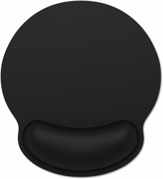 Ergonomic Mouse Pad with Wrist Support, Comfortable Memory Foam Wrist Rest for Easy Typing Pain Relief, Cute Computer Gaming Desktop Mouse Mat with Non-Slip Base for Laptop, Office, Jet Black